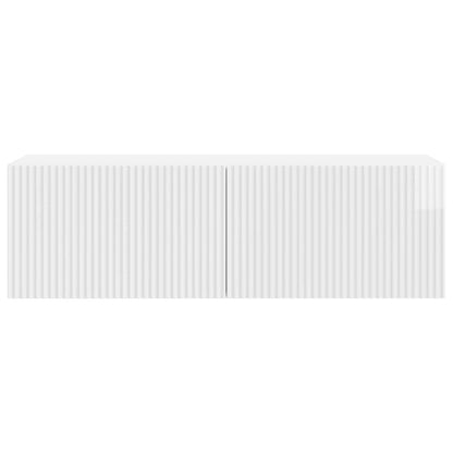 vidaXL Wall-Mounted TV Cabinet High Gloss White 98 x 31 x 30 cm