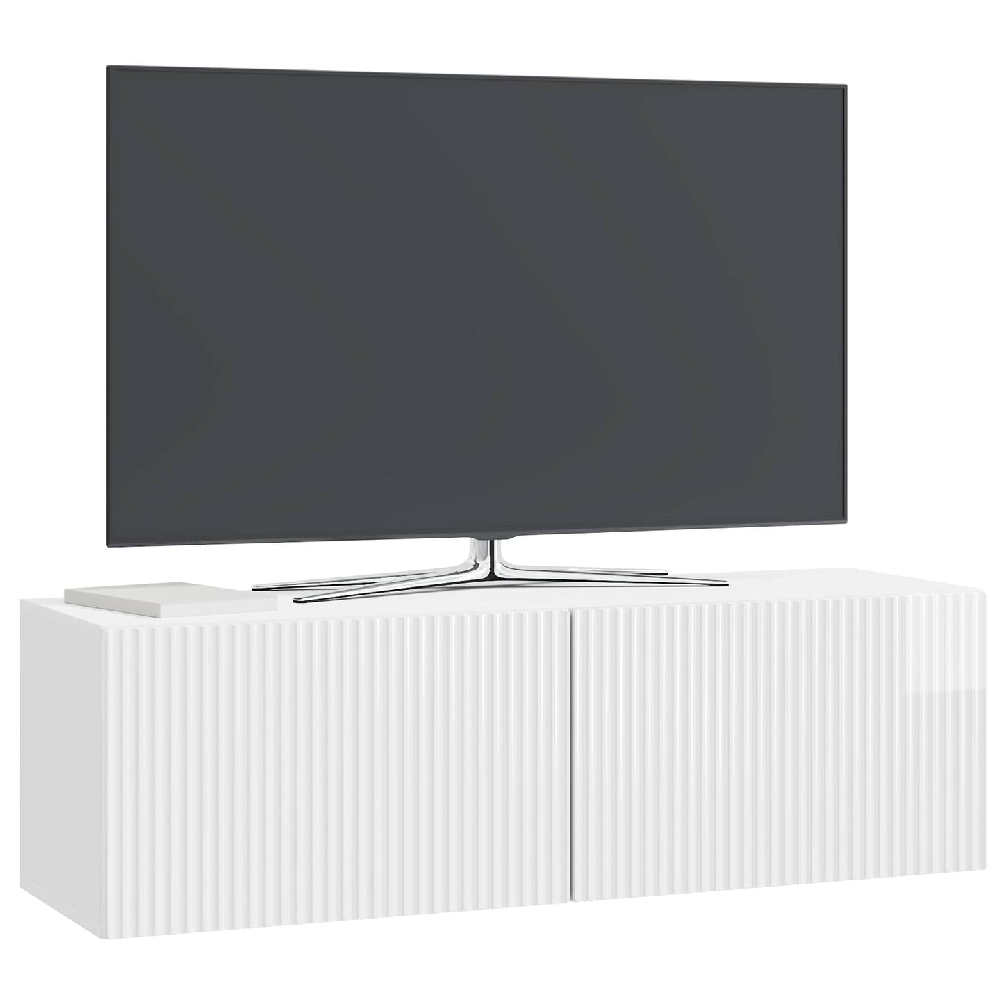 vidaXL Wall-Mounted TV Cabinet High Gloss White 98 x 31 x 30 cm