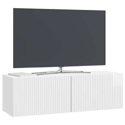 vidaXL Wall-Mounted TV Cabinet High Gloss White 98 x 31 x 30 cm