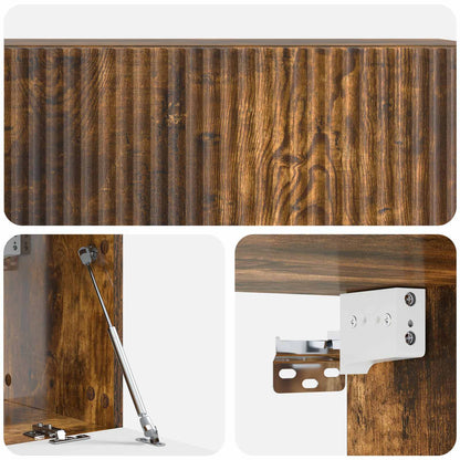 vidaXL Wall-Mounted TV Cabinet Wall-mounted Smoked Oak 98 x 31 x 30 cm