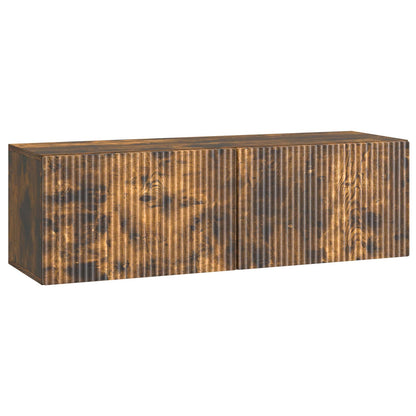 vidaXL Wall-Mounted TV Cabinet Wall-mounted Smoked Oak 98 x 31 x 30 cm