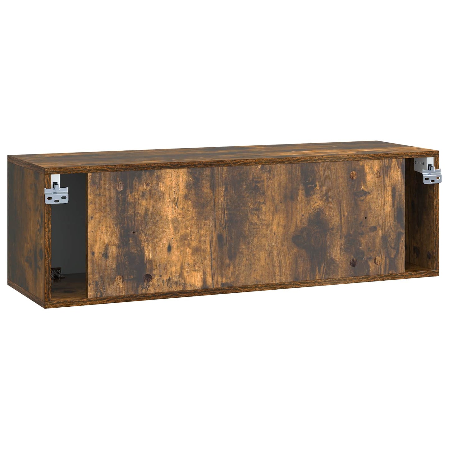 vidaXL Wall-Mounted TV Cabinet Wall-mounted Smoked Oak 98 x 31 x 30 cm
