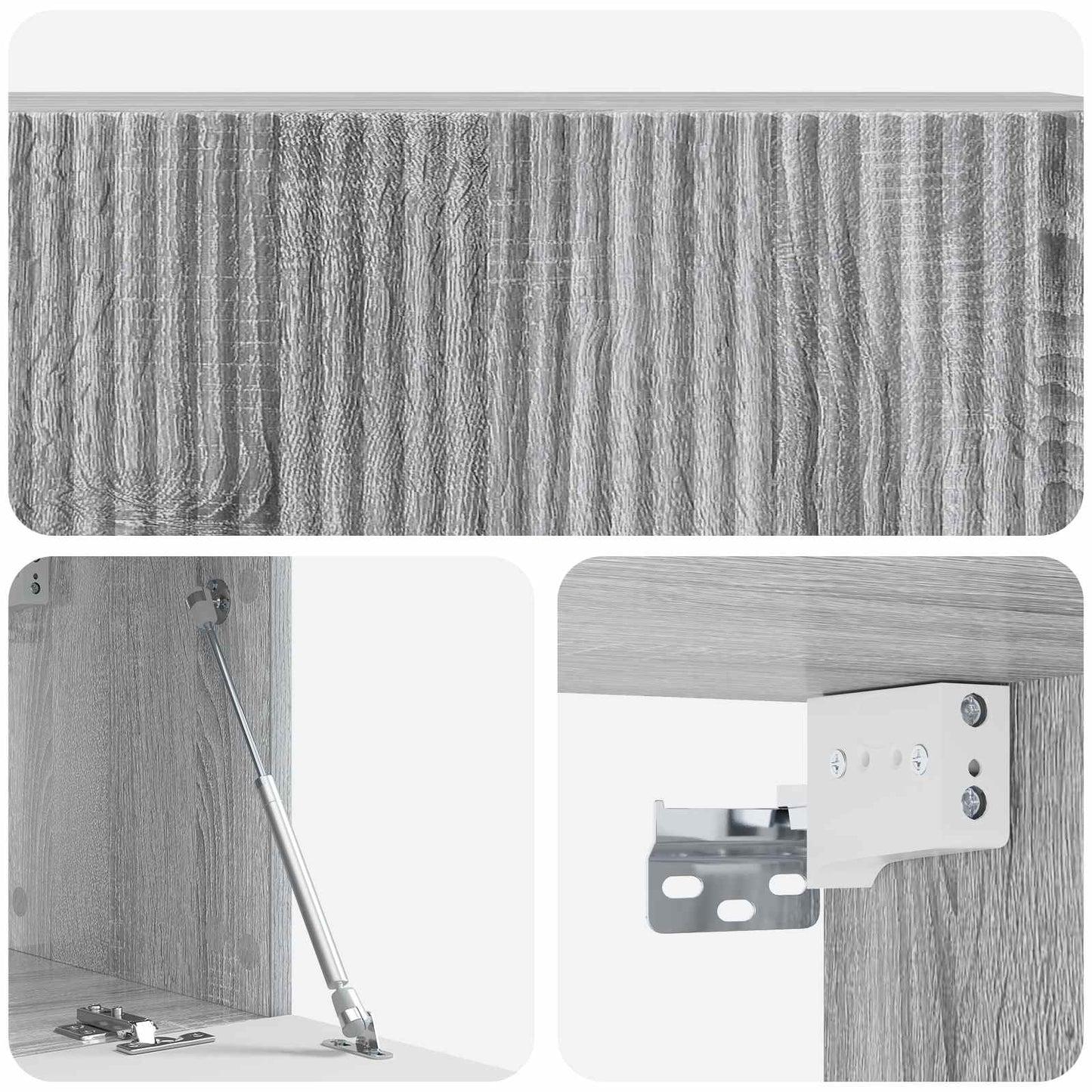 vidaXL Wall-Mounted TV Cabinet 98 x 31 x 30 cm Grey Sonoma