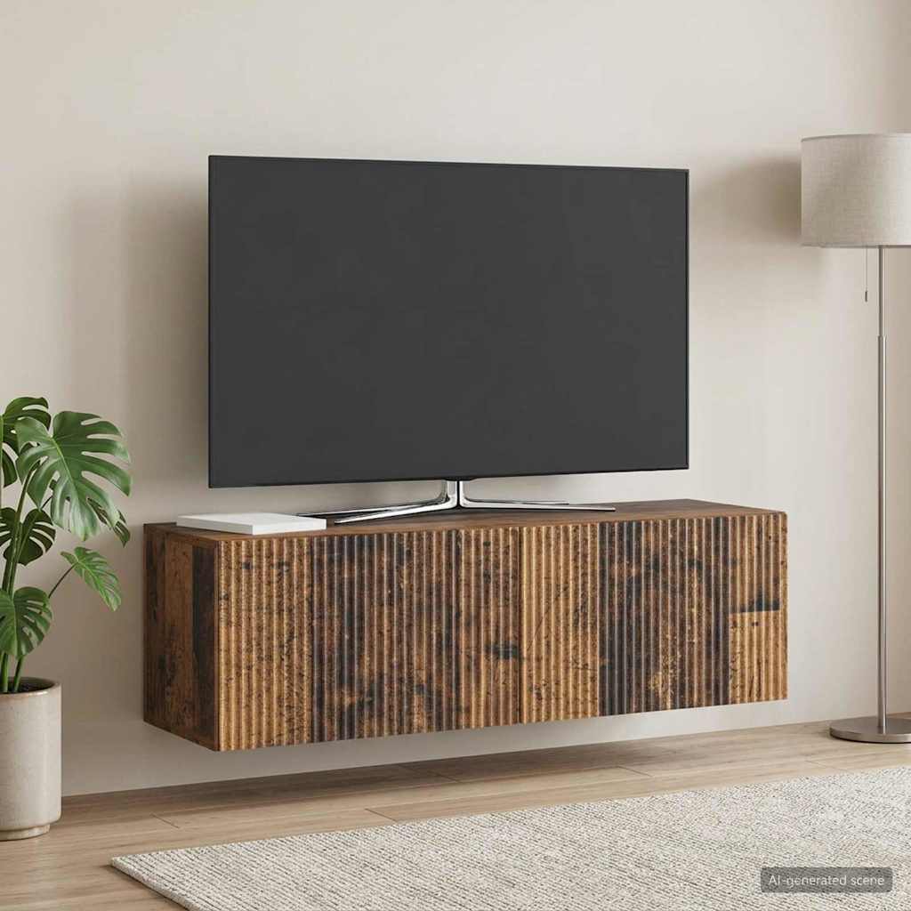 vidaXL Wall-Mounted TV Cabinet Wall-mounted Old Wood 98 x 31 x 30 cm