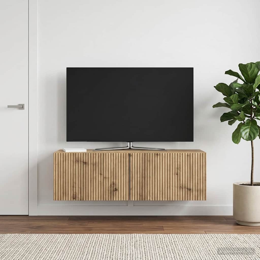 vidaXL Wall-Mounted TV Cabinet 98 x 31 x 30 cm Artisan Oak