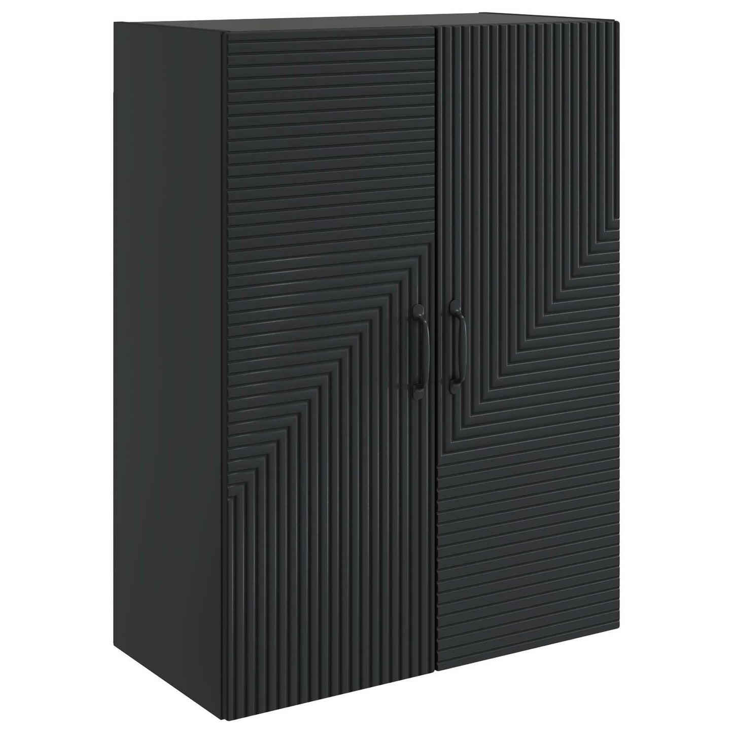 vidaXL Wall-Mounted Cabinet Black 66 x 34.5 x 90 cm Engineered Wood