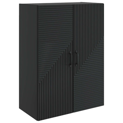 vidaXL Wall-Mounted Cabinet Black 66 x 34.5 x 90 cm Engineered Wood
