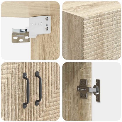 vidaXL Wall-Mounted Cabinet Sonoma Oak 66 x 34.5 x 90 cm