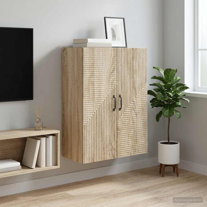 vidaXL Wall-Mounted Cabinet Sonoma Oak 66 x 34.5 x 90 cm