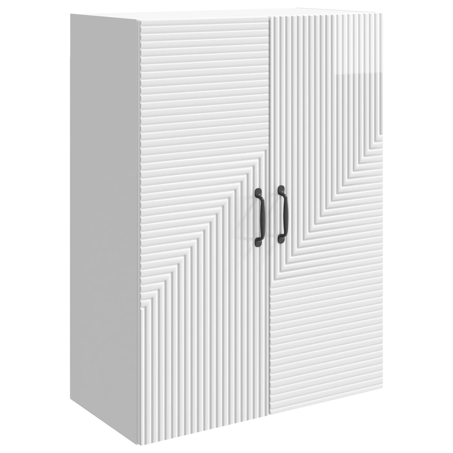 vidaXL Wall-Mounted Cabinet High Gloss White 66 x 34.5 x 90 cm