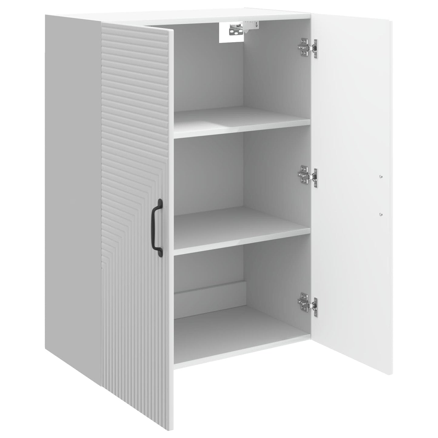 vidaXL Wall-Mounted Cabinet High Gloss White 66 x 34.5 x 90 cm