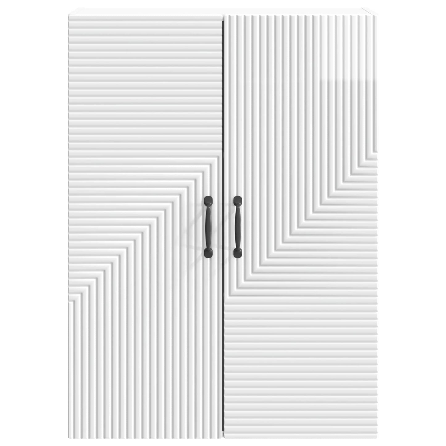 vidaXL Wall-Mounted Cabinet High Gloss White 66 x 34.5 x 90 cm