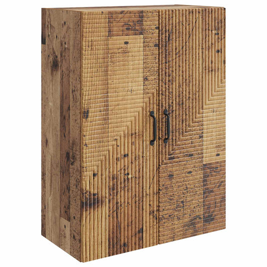 vidaXL Wall-Mounted Cabinet Old Wood 66 x 34.5 x 90 cm Engineered Wood