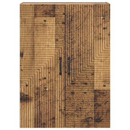 vidaXL Wall-Mounted Cabinet Old Wood 66 x 34.5 x 90 cm Engineered Wood