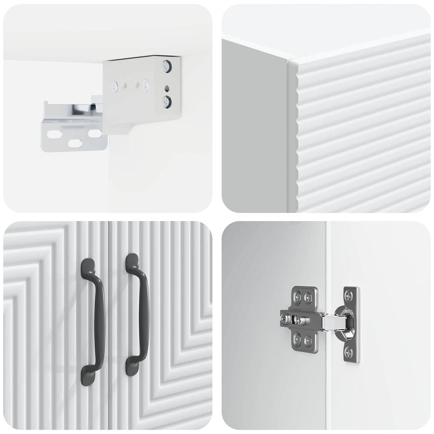 vidaXL Wall-Mounted Cabinet White 59 x 31 x 60 cm Engineered Wood
