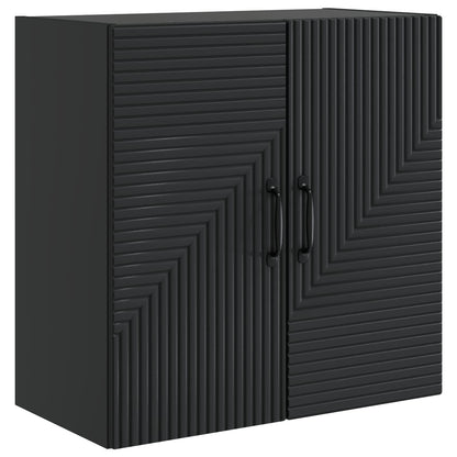 vidaXL Wall-Mounted Cabinet Black 59 x 31 x 60 cm Engineered Wood
