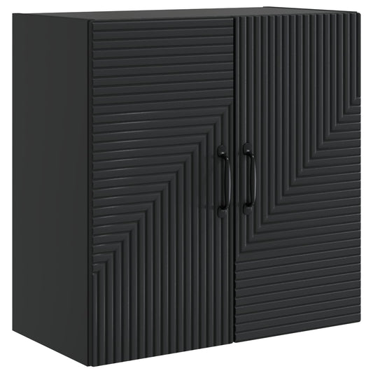 vidaXL Wall-Mounted Cabinet Black 59 x 31 x 60 cm Engineered Wood