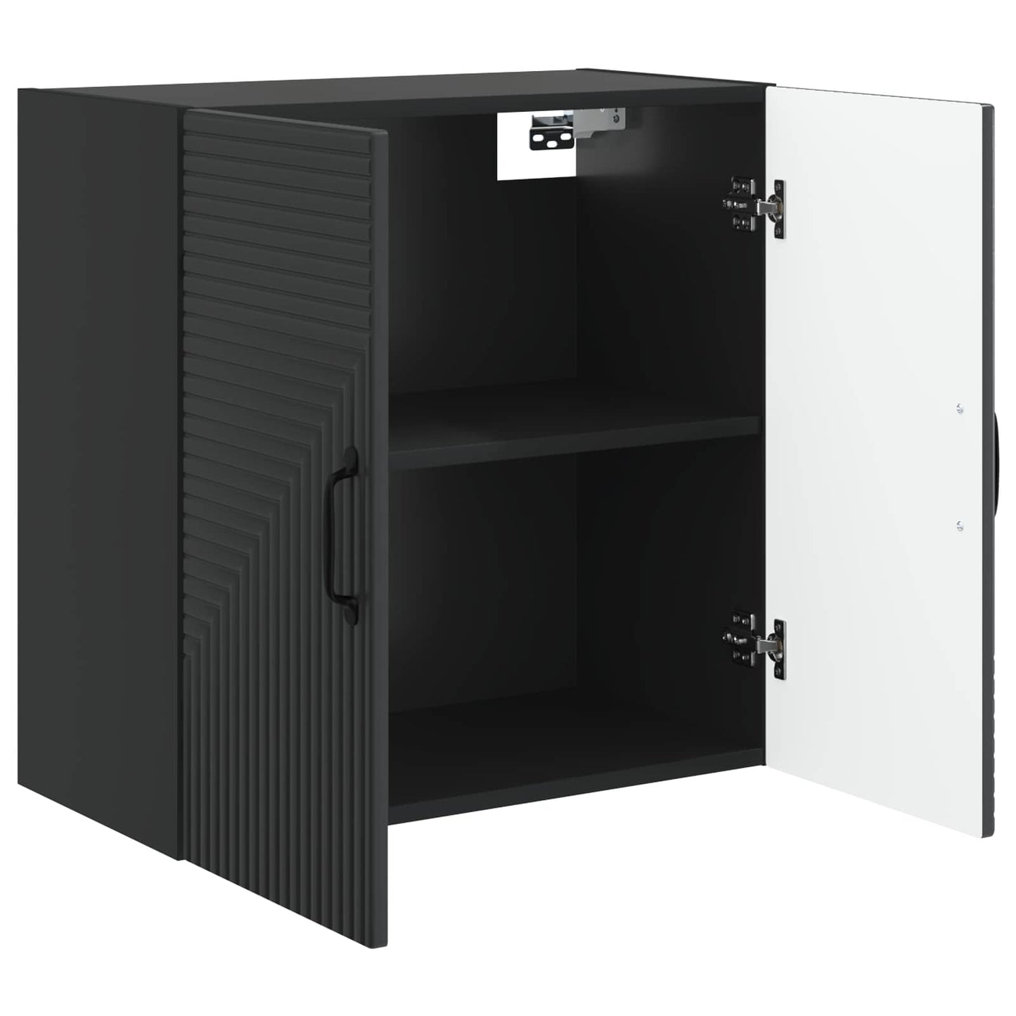 vidaXL Wall-Mounted Cabinet Black 59 x 31 x 60 cm Engineered Wood