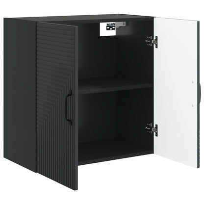 vidaXL Wall-Mounted Cabinet Black 59 x 31 x 60 cm Engineered Wood