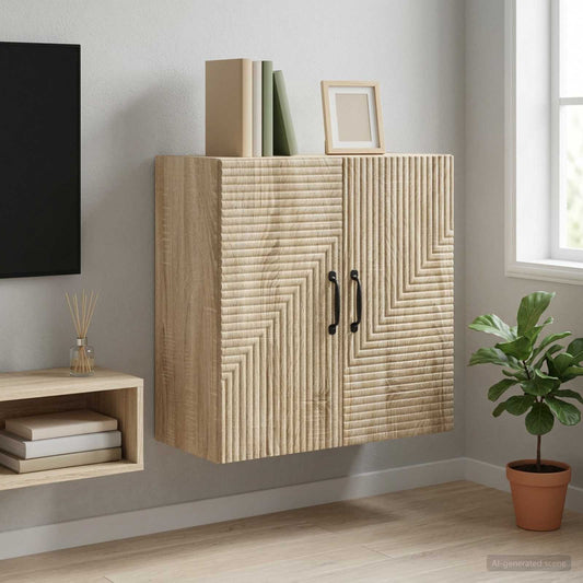 vidaXL Wall-Mounted Cabinet Sonoma Oak 59 x 31 x 60 cm Engineered Wood
