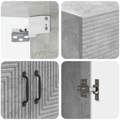 vidaXL Wall-Mounted Cabinet Concrete Grey 59 x 31 x 60 cm