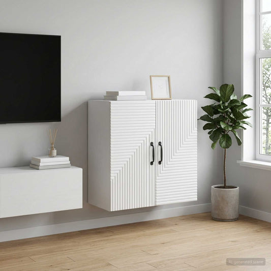 vidaXL Wall-Mounted Cabinet High Gloss White 59 x 31 x 60 cm