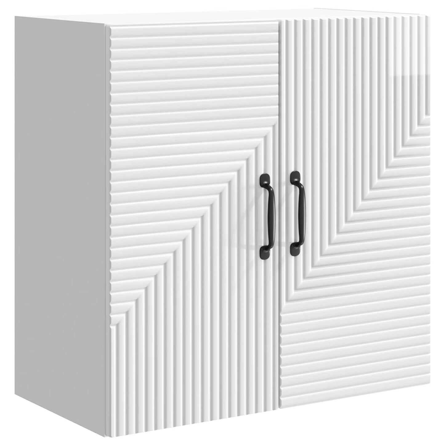 vidaXL Wall-Mounted Cabinet High Gloss White 59 x 31 x 60 cm