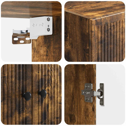 vidaXL Wall-Mounted Cabinet Smoked Oak 59 x 31 x 60 cm Engineered Wood
