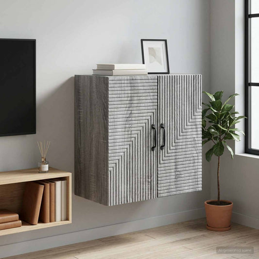vidaXL Wall-Mounted Cabinet Grey Sonoma 59 x 31 x 60 cm
