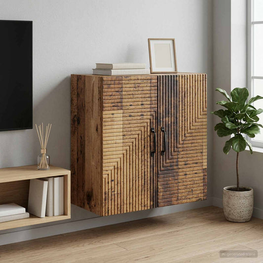 vidaXL Wall-Mounted Cabinet Old Wood 59 x 31 x 60 cm Engineered Wood