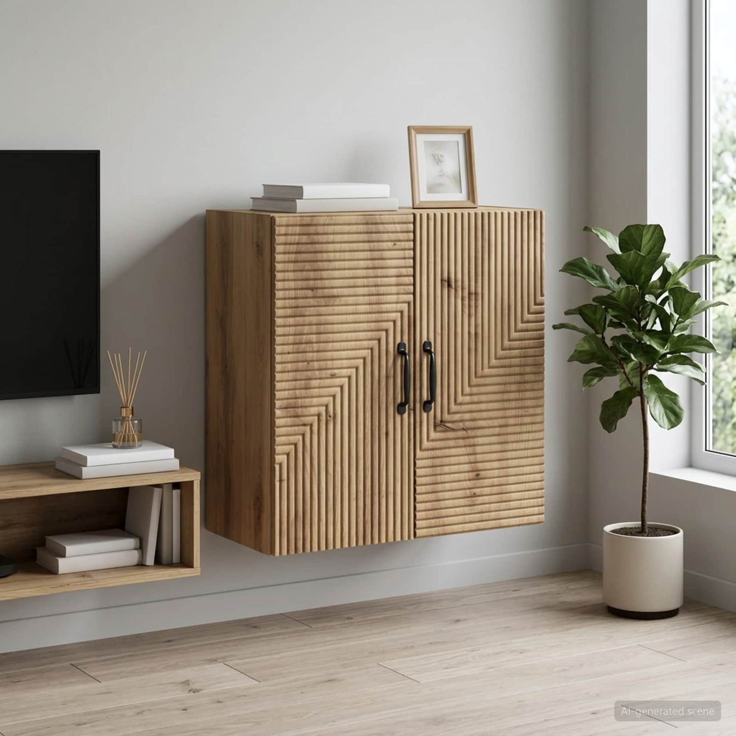 vidaXL Wall-Mounted Cabinet Artisan Oak 59 x 31 x 60 cm