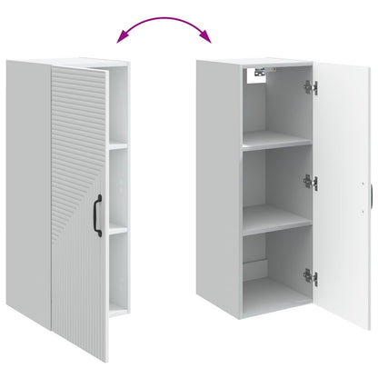 vidaXL Wall-Mounted Cabinet White 33 x 34.5 x 90 cm Engineered Wood
