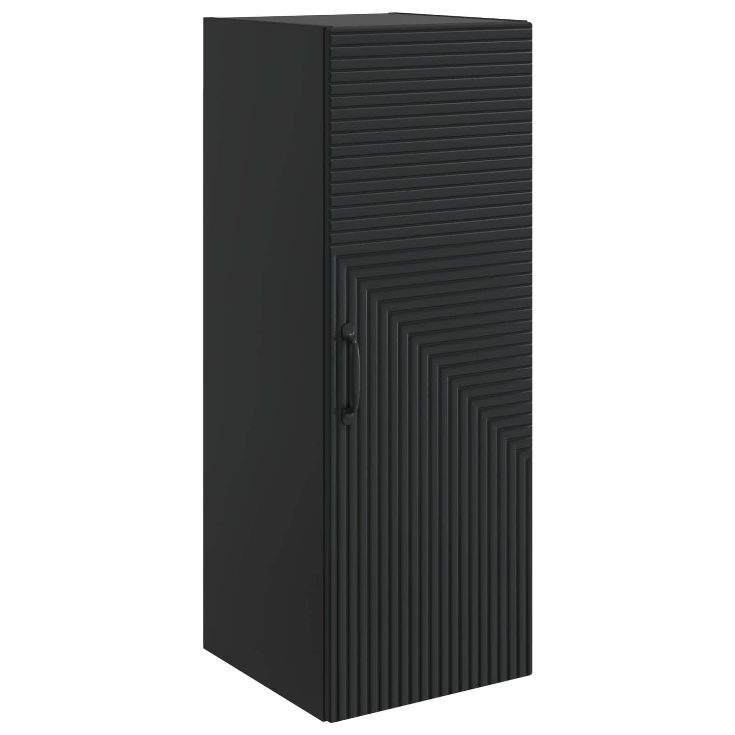 vidaXL Wall-Mounted Cabinet Black 33 x 34.5 x 90 cm Engineered Wood