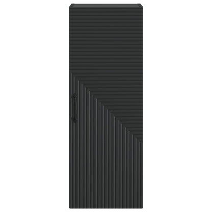 vidaXL Wall-Mounted Cabinet Black 33 x 34.5 x 90 cm Engineered Wood
