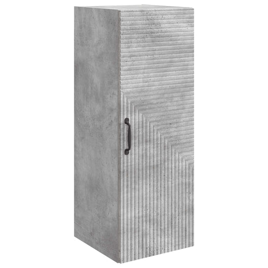 vidaXL Wall-Mounted Cabinet Concrete Grey 33 x 34.5 x 90 cm
