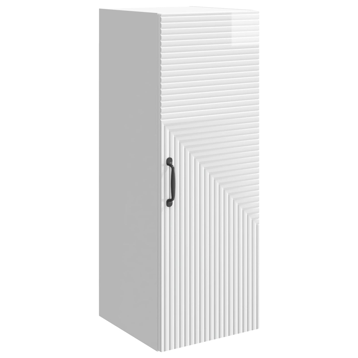 vidaXL Wall-Mounted Cabinet High Gloss White 33 x 34.5 x 90 cm