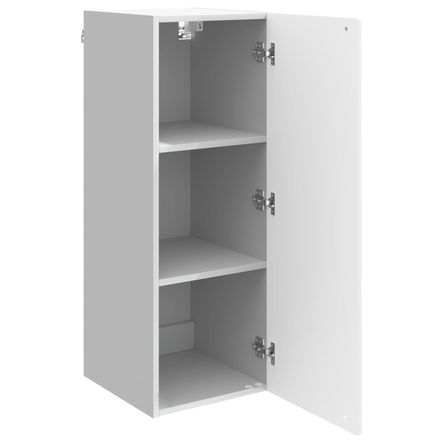 vidaXL Wall-Mounted Cabinet High Gloss White 33 x 34.5 x 90 cm
