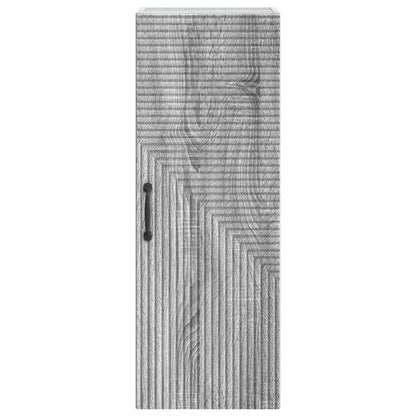 vidaXL Wall-Mounted Cabinet Grey Sonoma 33 x 34.5 x 90 cm