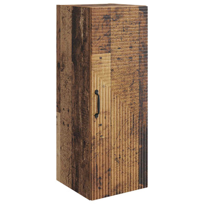 vidaXL Wall-Mounted Cabinet Old Wood 33 x 34.5 x 90 cm Engineered Wood