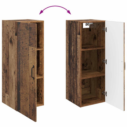vidaXL Wall-Mounted Cabinet Old Wood 33 x 34.5 x 90 cm Engineered Wood