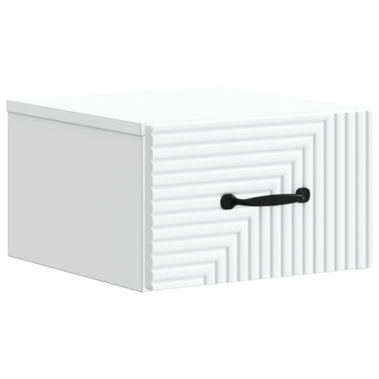 vidaXL Wall-Mounted Bedside Cabinet White 34.5 x 33 x 20 cm