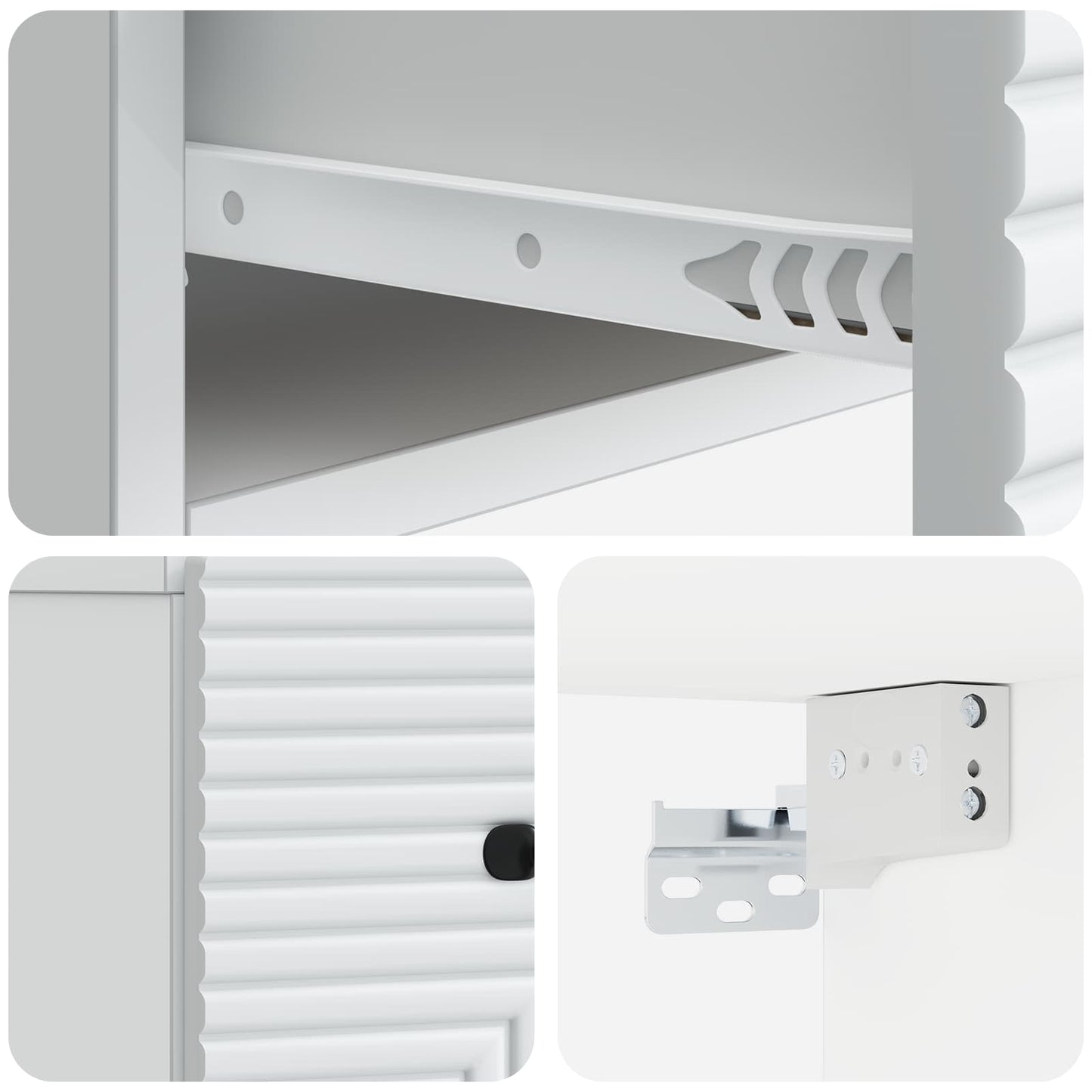 vidaXL Wall-Mounted Bedside Cabinet 2 pcs White 34.5 x 33 x 20 cm