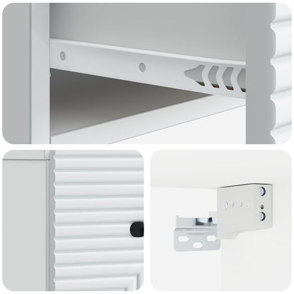 vidaXL Wall-Mounted Bedside Cabinet 2 pcs White 34.5 x 33 x 20 cm