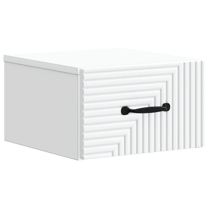 vidaXL Wall-Mounted Bedside Cabinet 2 pcs White 34.5 x 33 x 20 cm