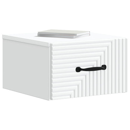 vidaXL Wall-Mounted Bedside Cabinet 2 pcs White 34.5 x 33 x 20 cm