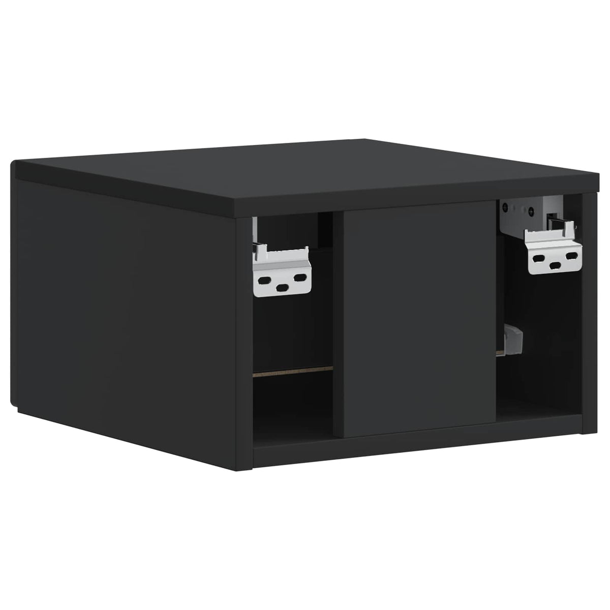 vidaXL Wall-Mounted Bedside Cabinet Black 34.5 x 33 x 20 cm