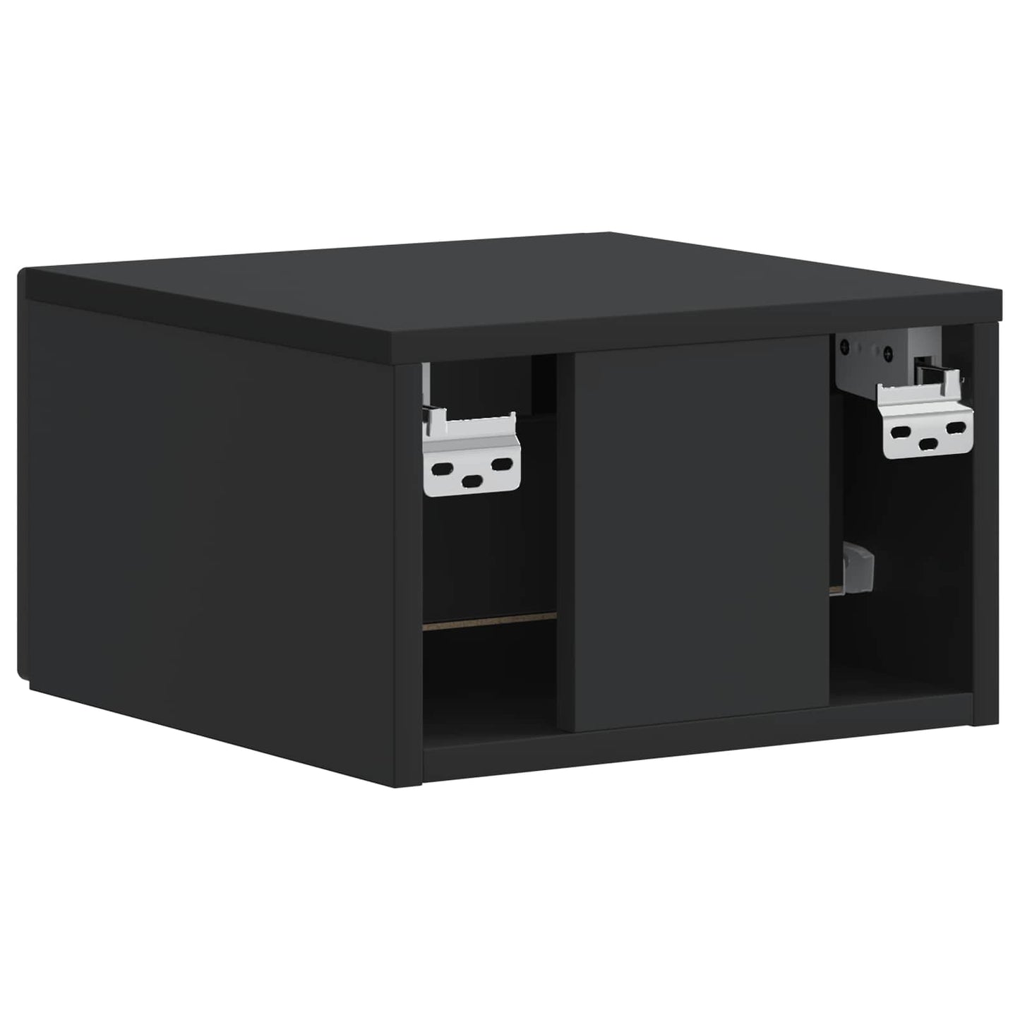 vidaXL Wall-Mounted Bedside Cabinet Black 34.5 x 33 x 20 cm