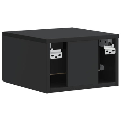 vidaXL Wall-Mounted Bedside Cabinet Black 34.5 x 33 x 20 cm
