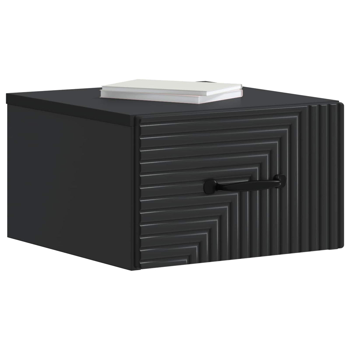 vidaXL Wall-Mounted Bedside Cabinet Black 34.5 x 33 x 20 cm