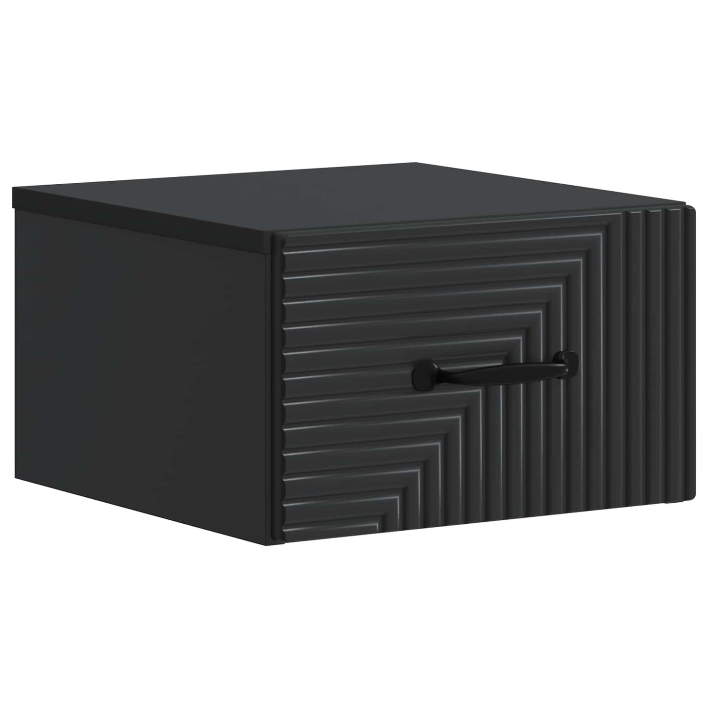 vidaXL Wall-Mounted Bedside Cabinet 2 pcs Black 34.5 x 33 x 20 cm